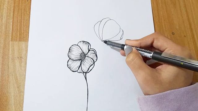 How to draw flower easy step by step || Floral tattoo design смотреть онлайн