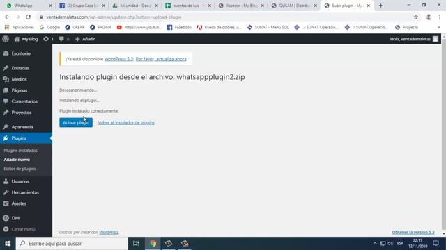 Cómo Agregar Botón de Whatsapp (Plugin) en Wordpress 2019 смотреть онлайн