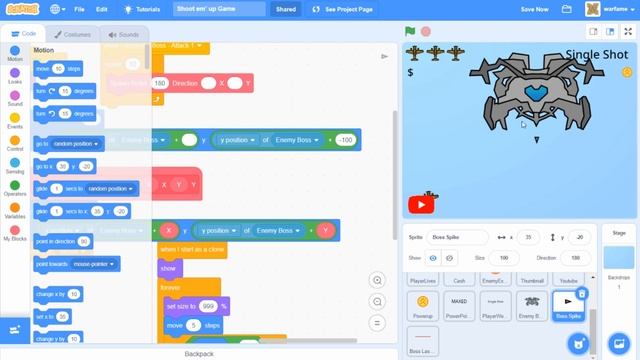 Scratch 3.0 Tutorial: How to Make a Shoot 'Em Up Game (Part 10) смотреть онлайн
