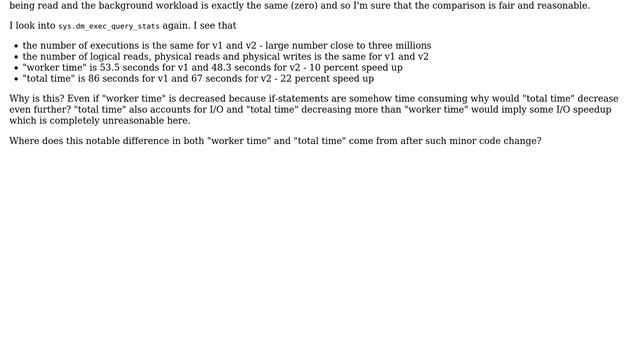 Databases: Why does elimination of an if-statement cause notable speed up in my function? смотреть онлайн