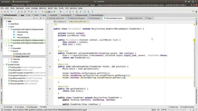 Android JSON Parsing - Perform parsing & display to RecylerView смотреть онлайн