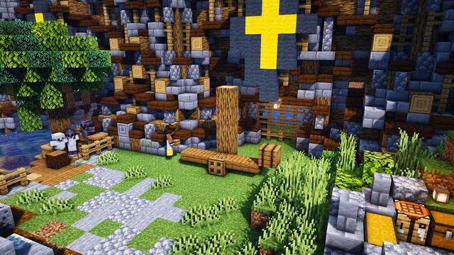 ДОМИКИ В СКАЛЕ ► ДЕРЕВНЯ (MINECRAFT 1.14) смотреть онлайн