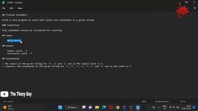 TCS-XPLORE CPA IPA JAVA CODING QUESTION 15 MARKS COUNT VOWEL смотреть онлайн