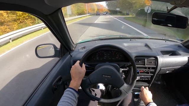 1998 Suzuki Swift II 1.0 53HP 3d | POV Test Drive | 0-100 | Review | Fuel cons.| Top speed смотреть онлайн