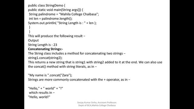 Object Oriented Programming in Java (Arrays, Strings, Vectors), BCA 4th sem, 7th Lecture смотреть онлайн