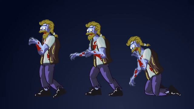 Zombie "The Biker" Game Sprite Asset Animation Preview смотреть онлайн