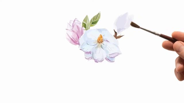 Магнолия.Техника послойного рисования смотреть онлайн