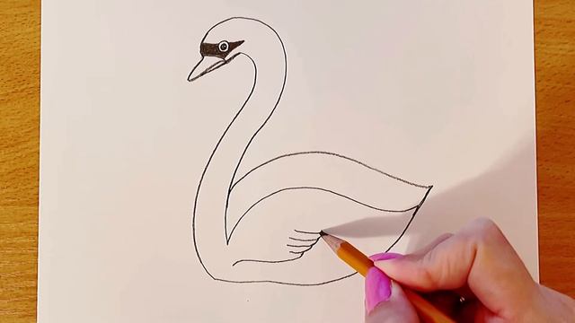 Как Нарисовать Лебедя Очень Легко за 5 минут | Рисуем Лебедя Карандашом | Miss Fatima - Art смотреть онлайн