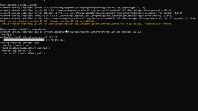 Upgrading pip in cmd on windows смотреть онлайн