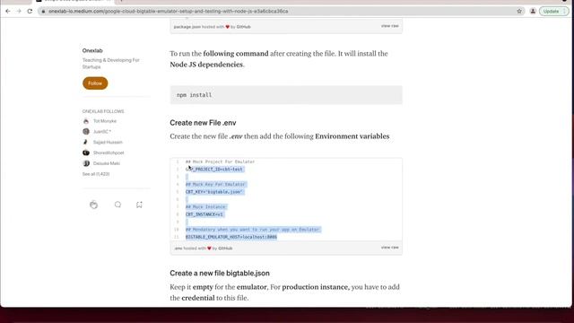 Google Cloud Bigtable Emulator Setup And Testing With Node JS смотреть онлайн