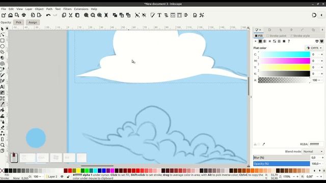 Inkscape Draw Cartoon Clouds смотреть онлайн