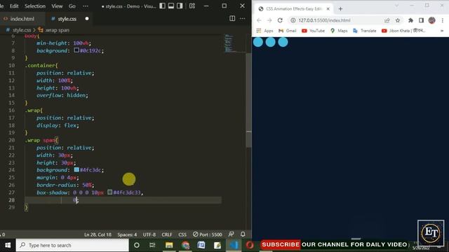 CSS Only Animated Background Effects | HTML CSS Animation смотреть онлайн