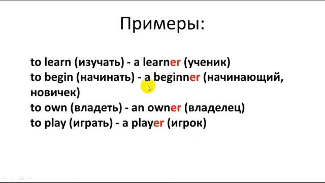 Суффикс -ER- в английском.Английский язык для начинающих. смотреть онлайн