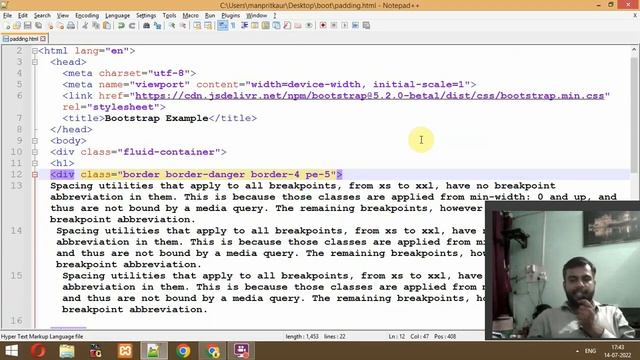 Bootstrap Spacing in Bootstrap5 mt 5, pt 5 in Hindi Urdu смотреть онлайн