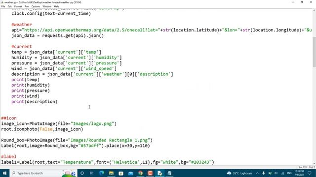 Create Weather Forecast App Using Python | Weather API | Python Tkinter Project смотреть онлайн