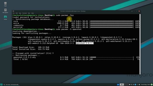 How to Install OpenShot 2.6.1 on Manjaro 21.1.4 | OpenShot Video Editor 2.6.1 on Manjaro 21.1.4 смотреть онлайн