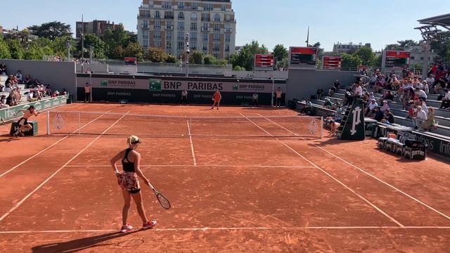 Clara Tauson vs Elina Avanesyan RG 3rd Round. Few points court level смотреть онлайн