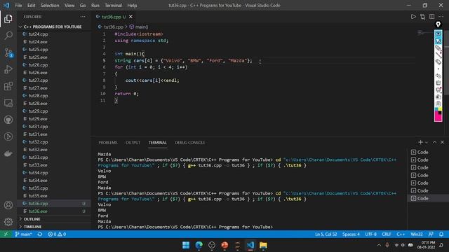 C++ Arrays in Kannada | C++ Programming in Kannada Tutorial 36 | Charan H U смотреть онлайн