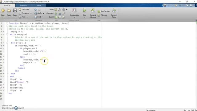 Matlab Connect 4 Term Project смотреть онлайн