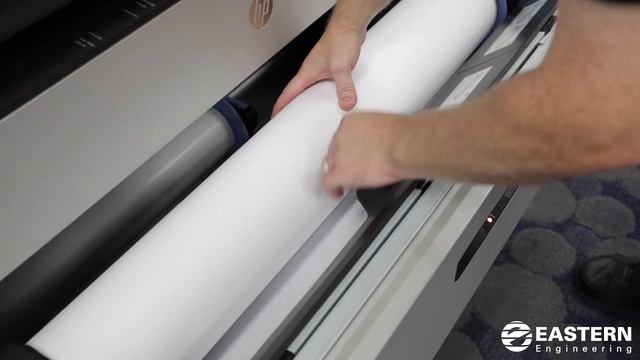 HP DesignJet How to load paper смотреть онлайн