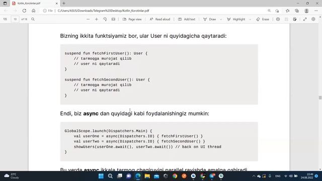 72. Kotlin Coroutines (Android dasturlash darslari) смотреть онлайн