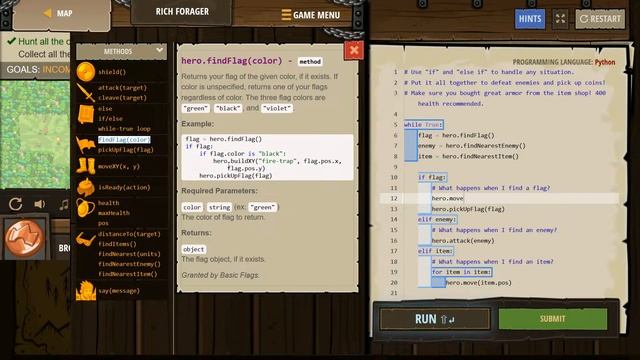 CODE COMBAT PYTHON level RICH FORAGER If Statements Nested If Statements aCCESSING pROPERTIES Strin смотреть онлайн