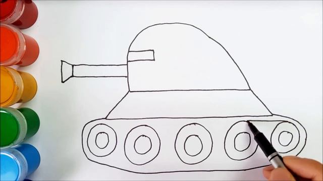 Легкий рисунок для мальчиков танк | O'g'il tank uchun oson chizilgan | Easy drawing tank for boys смотреть онлайн