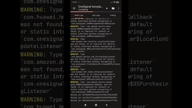 New template for CodeAssist: OneSignal lib. + custom DebugActivity || قالب كود اسيست جديد (By Smith смотреть онлайн