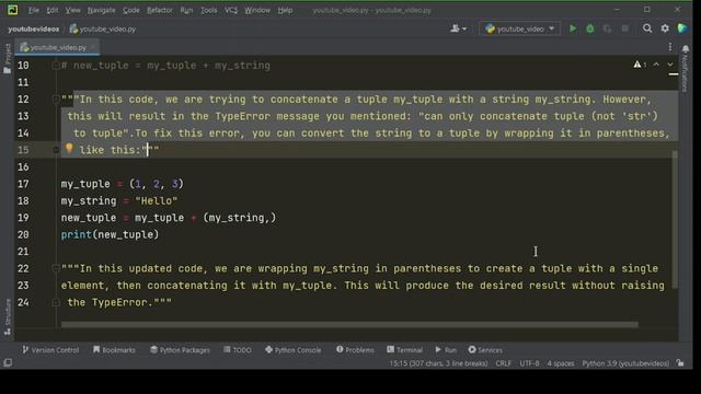 "Python Type Error: Can Only Concatenate Tuple, Not String - How to Fix It" смотреть онлайн
