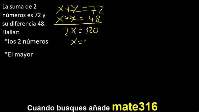 La suma de 2 numeros es 72 y su diferencia 48 . Hallar el mayor de los numeros , ambos cuales son смотреть онлайн