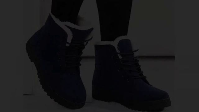 Теплые женские зимние ботинки на меху с плюшевой стелькой ботильоны из флока смотреть онлайн