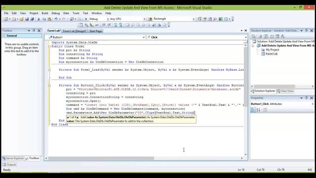Insert Delete Update and View data in MS ACCESS with VB NET || VB.NET Tutorial смотреть онлайн