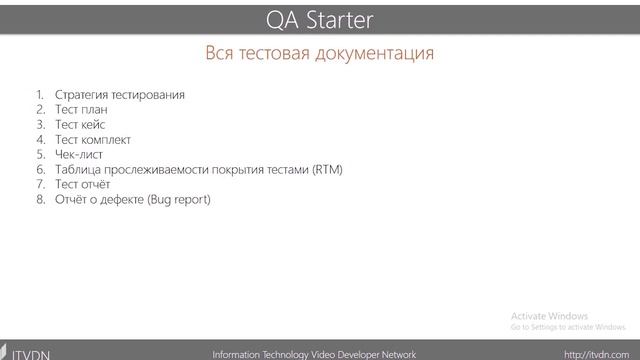 Обзор курса "QA Starter" смотреть онлайн