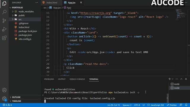 Vite - ReactJS - Tailwind CSS - Portfolio Website (Part 2 - Add Tailwind CSS) смотреть онлайн