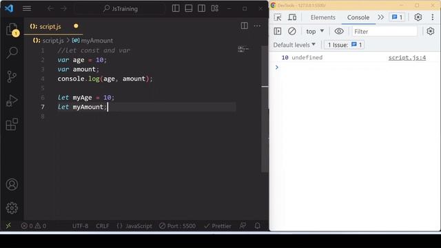 Lecture 14: JavaScript Variable Basics: let, const, and var | Javascript tutorial for beginners смотреть онлайн