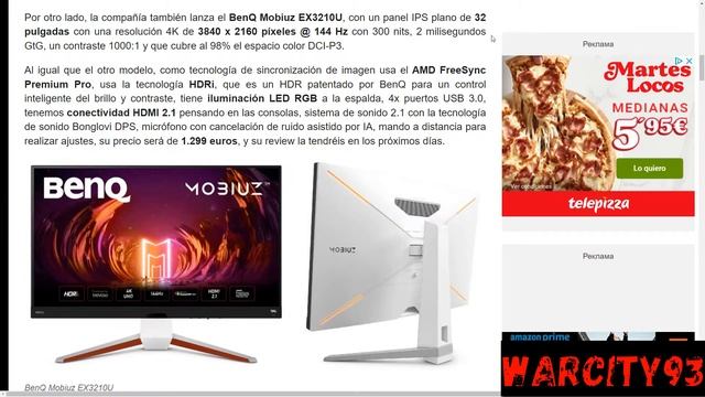 BenQ Mobiuz EX3210U 144 Hz Monitor Review
