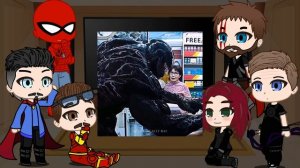 Avengers react to Venom || Gacha React || Marvel