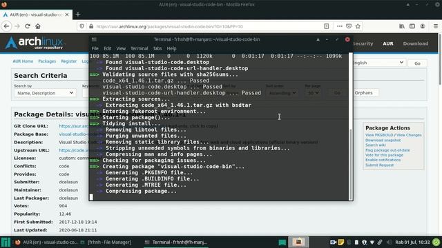How to Install Visual Studio Code in Manjaro Linux / Arch Linux смотреть онлайн