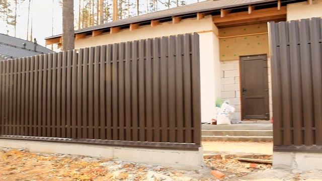 Обзор забора евроштакетник шоколад шахматка Екатеринбург смотреть онлайн