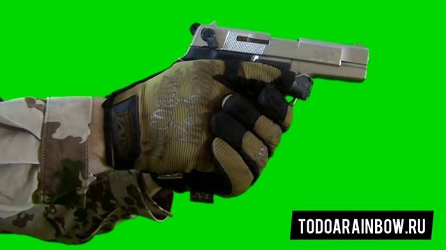 Pistol Green Screen | Пистолет на зелёном фоне | Футажи для монтажа видео смотреть онлайн