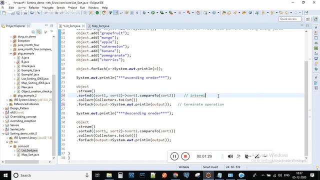 List and Map sorting using java 8 with lambda or stream API смотреть онлайн