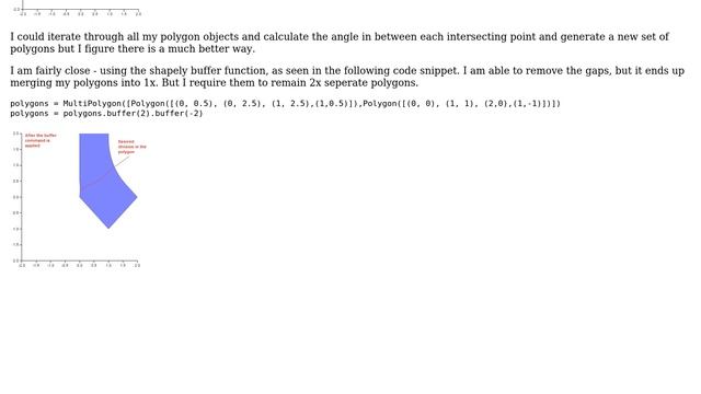 GIS: Python Shapely - filling small gaps between multi polygons смотреть онлайн
