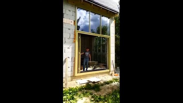 Теплая алюминивая дверь встроенная в витраж смотреть онлайн