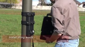 Телескопическая мачта на лебедке