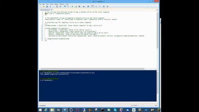 how to map a network drive in powershell смотреть онлайн
