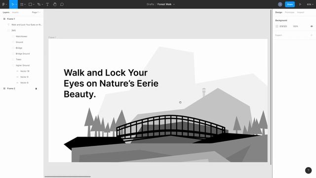 Black & White Forest Design - Figma Design смотреть онлайн