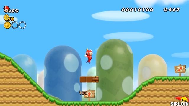 New Super Mario Bros. Wii - Bowsette & Mega Mushroom Fight in the first Level смотреть онлайн