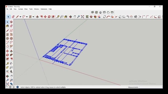 How to Import Auto CAD Drawing (DWG/DXF) in Sketchup in Urdu/Hindi смотреть онлайн