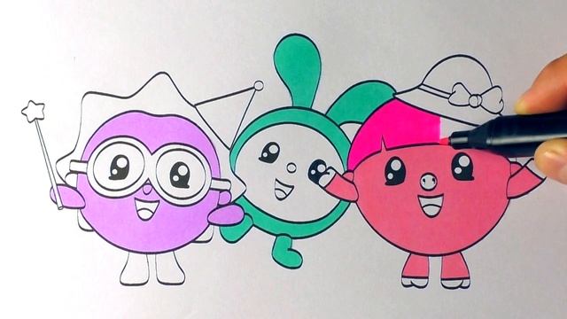 #Kikoriki cartoon characters Part 1 Coloring Pages #forKids #BabyRiki Сolouring смотреть онлайн