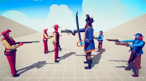 PIRATE TEAM vs WILD WEST | TABS - Totally Accurate Battle Simulator